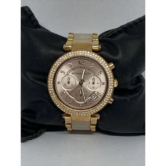 Michael Kors Parker MK5896 Womens Stainless Steel Analog Dial Quartz Watch UC535 - Picture 1 of 12